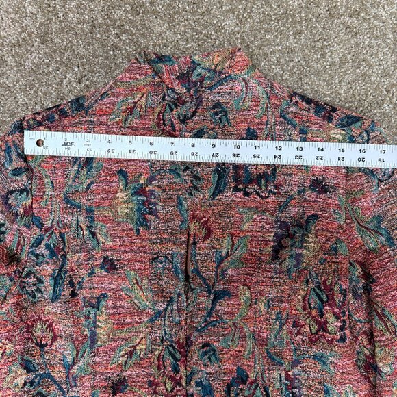 Vintage Coldwater Creek Tapestry Jacket Women Medium Purple Floral Sophisticated - Picture 10 of 11